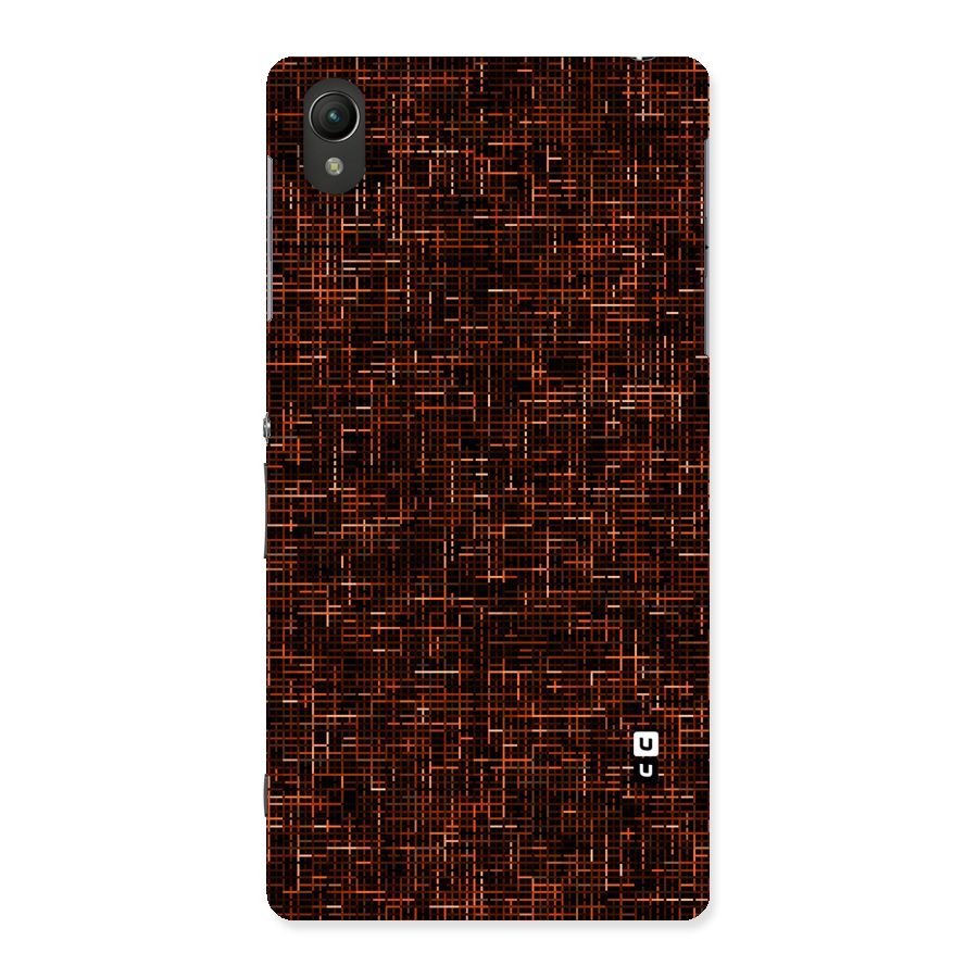 Criss Cross Brownred Pattern Back Case for Sony Xperia Z2