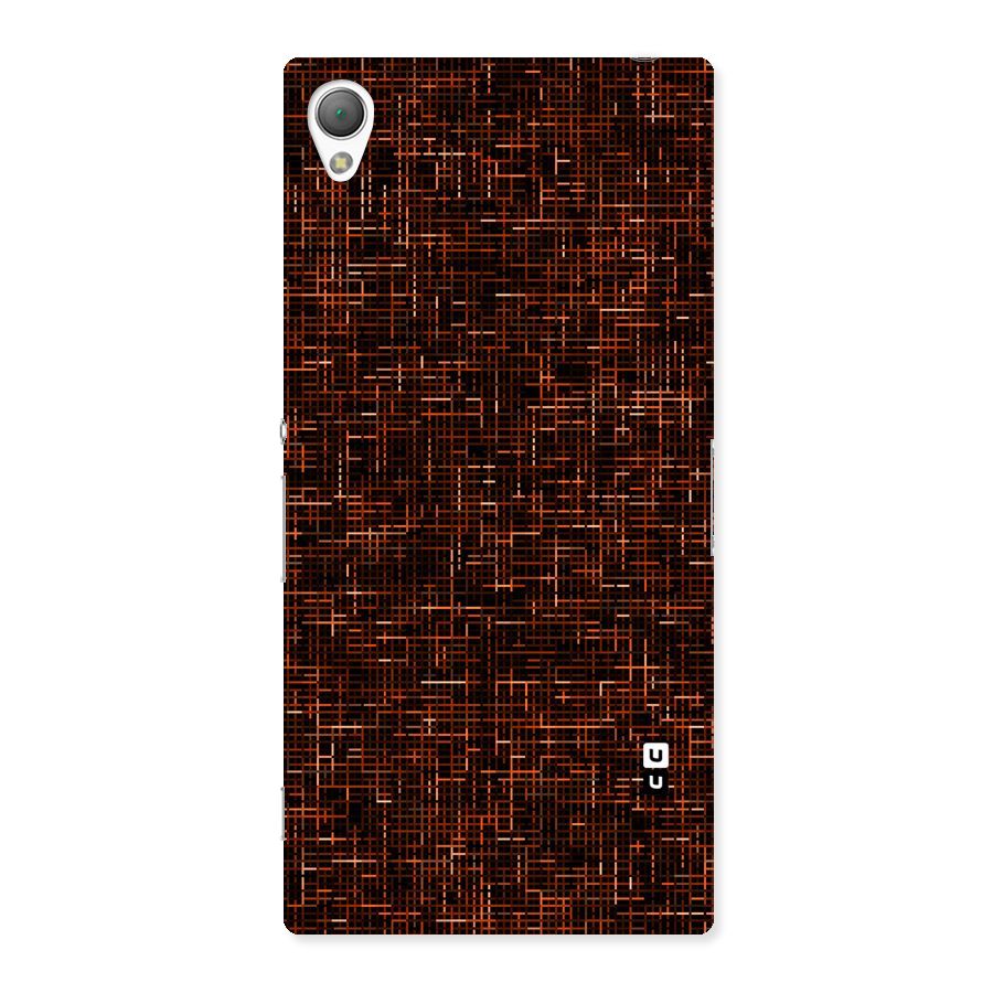 Criss Cross Brownred Pattern Back Case for Sony Xperia Z3