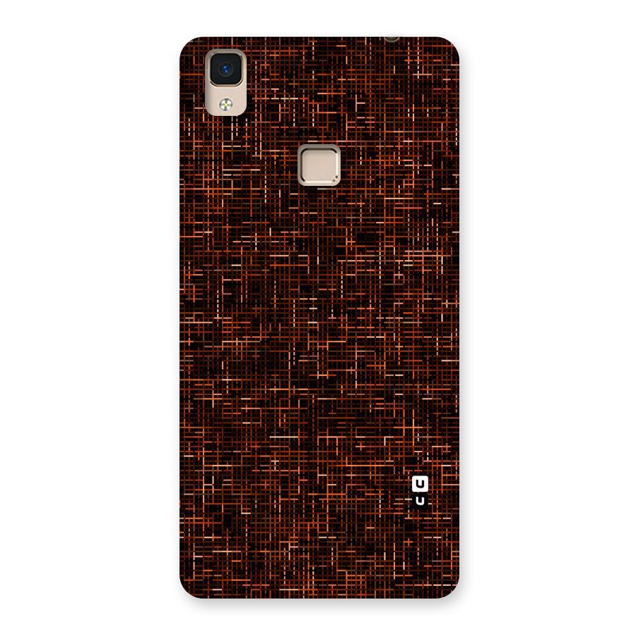 Criss Cross Brownred Pattern Back Case for V3 Max