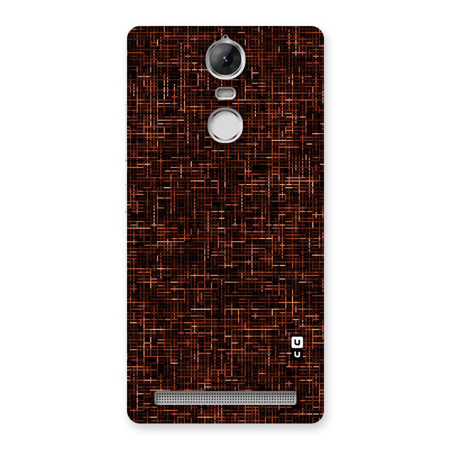 Criss Cross Brownred Pattern Back Case for Vibe K5 Note