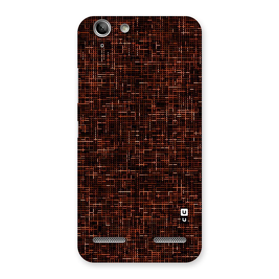Criss Cross Brownred Pattern Back Case for Vibe K5 Plus