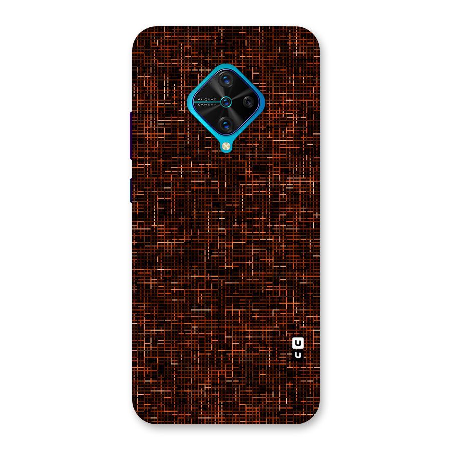 Criss Cross Brownred Pattern Back Case for Vivo S1 Pro