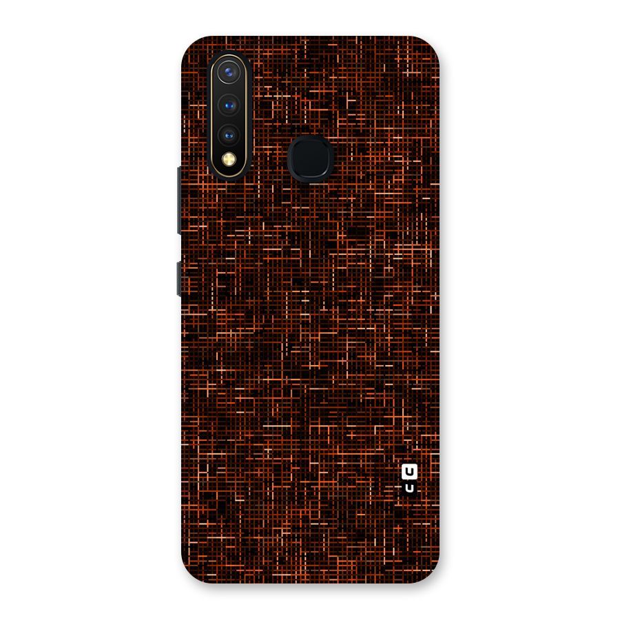 Criss Cross Brownred Pattern Back Case for Vivo U20