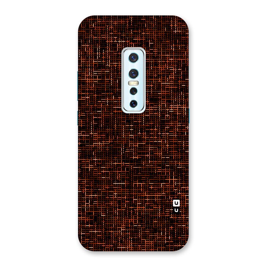 Criss Cross Brownred Pattern Back Case for Vivo V17 Pro