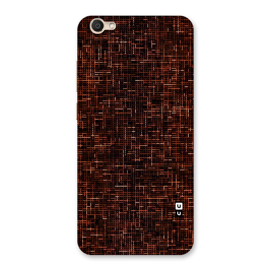Criss Cross Brownred Pattern Back Case for Vivo V5