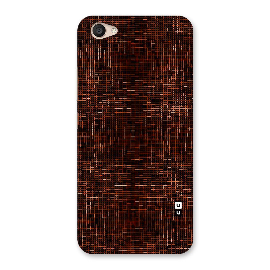 Criss Cross Brownred Pattern Back Case for Vivo V5 Plus