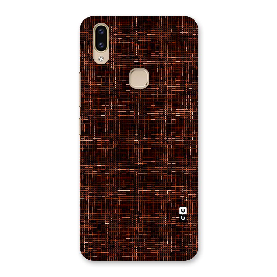 Criss Cross Brownred Pattern Back Case for Vivo V9 Youth