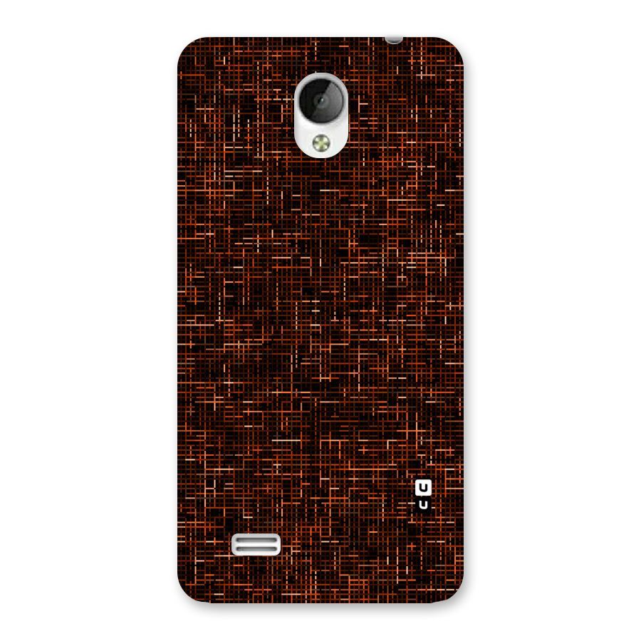 Criss Cross Brownred Pattern Back Case for Vivo Y21