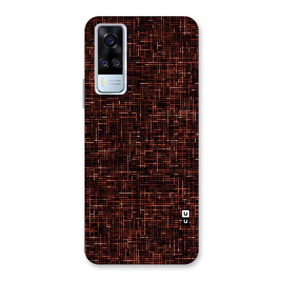 Criss Cross Brownred Pattern Back Case for Vivo Y31