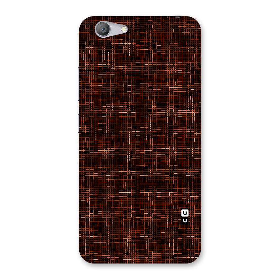 Criss Cross Brownred Pattern Back Case for Vivo Y53
