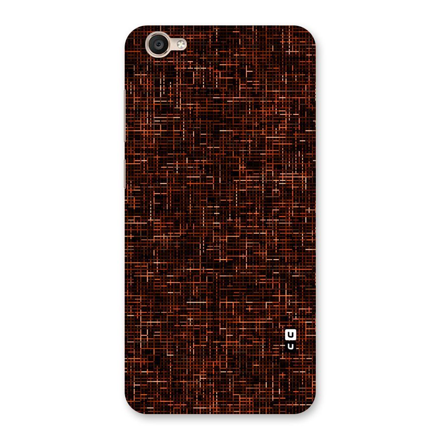 Criss Cross Brownred Pattern Back Case for Vivo Y55L