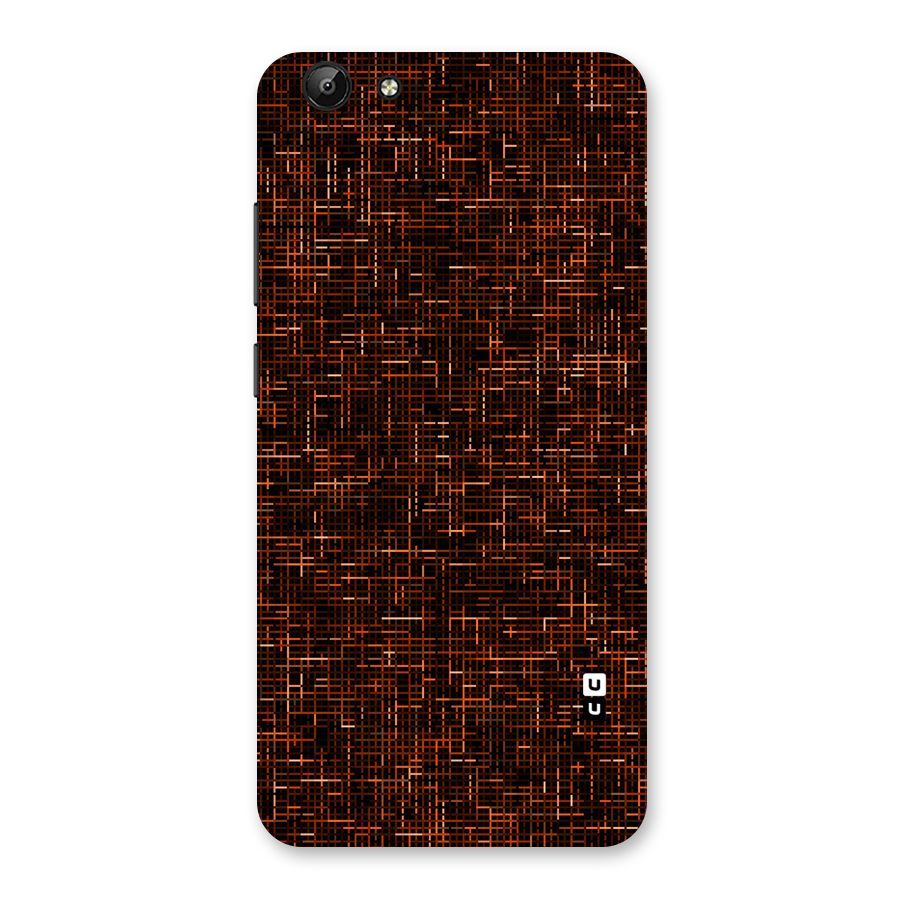 Criss Cross Brownred Pattern Back Case for Vivo Y69