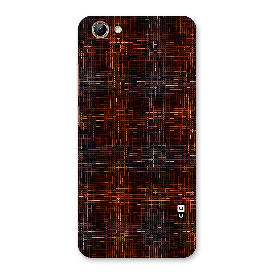 Criss Cross Brownred Pattern Back Case for Vivo Y71
