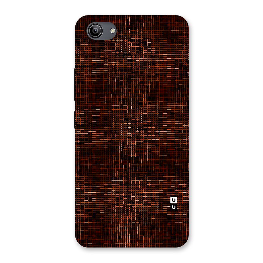 Criss Cross Brownred Pattern Back Case for Vivo Y81i