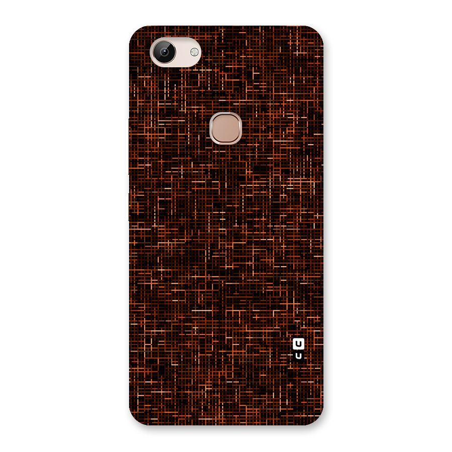 Criss Cross Brownred Pattern Back Case for Vivo Y83