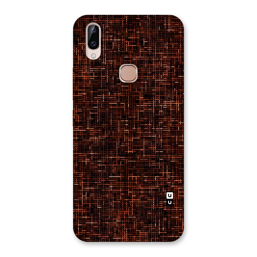 Criss Cross Brownred Pattern Back Case for Vivo Y83 Pro