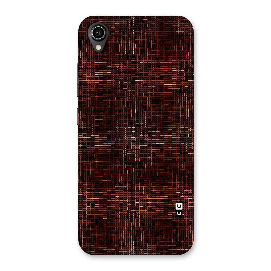 Criss Cross Brownred Pattern Back Case for Vivo Y90