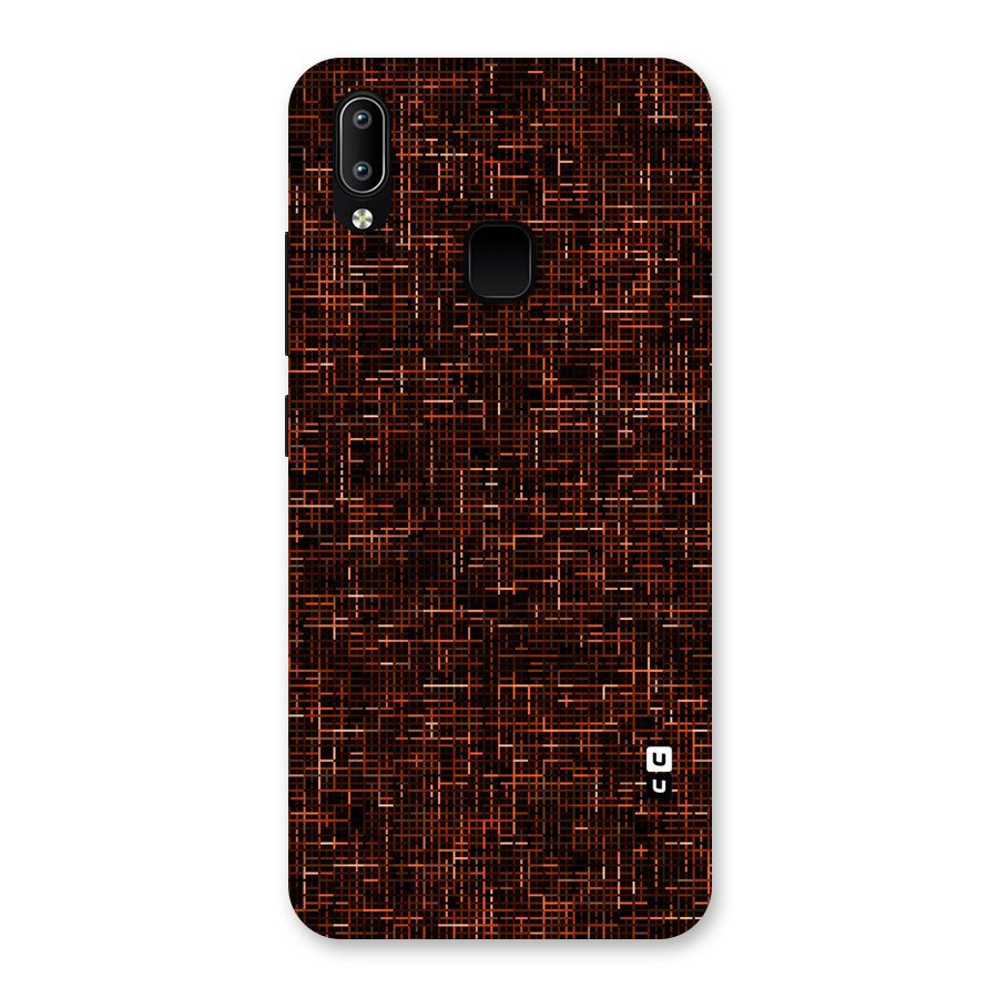 Criss Cross Brownred Pattern Back Case for Vivo Y93
