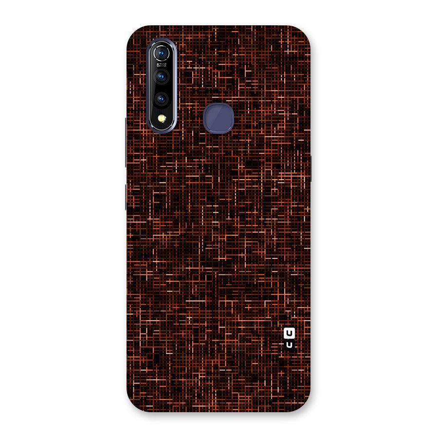 Criss Cross Brownred Pattern Back Case for Vivo Z1 Pro