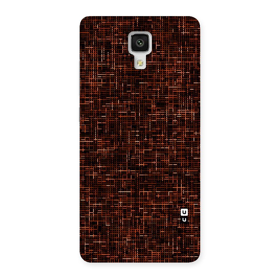 Criss Cross Brownred Pattern Back Case for Xiaomi Mi 4