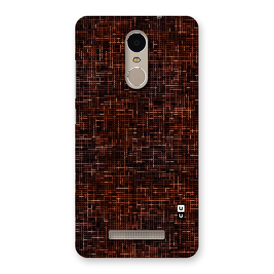 Criss Cross Brownred Pattern Back Case for Xiaomi Redmi Note 3