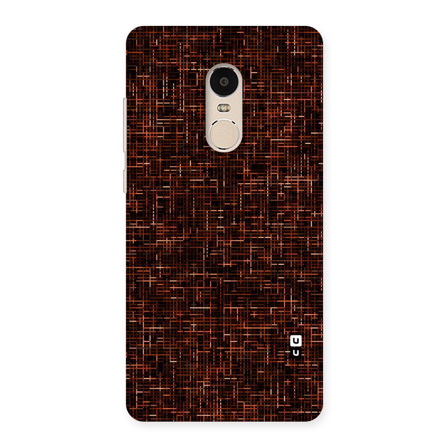Criss Cross Brownred Pattern Back Case for Xiaomi Redmi Note 4