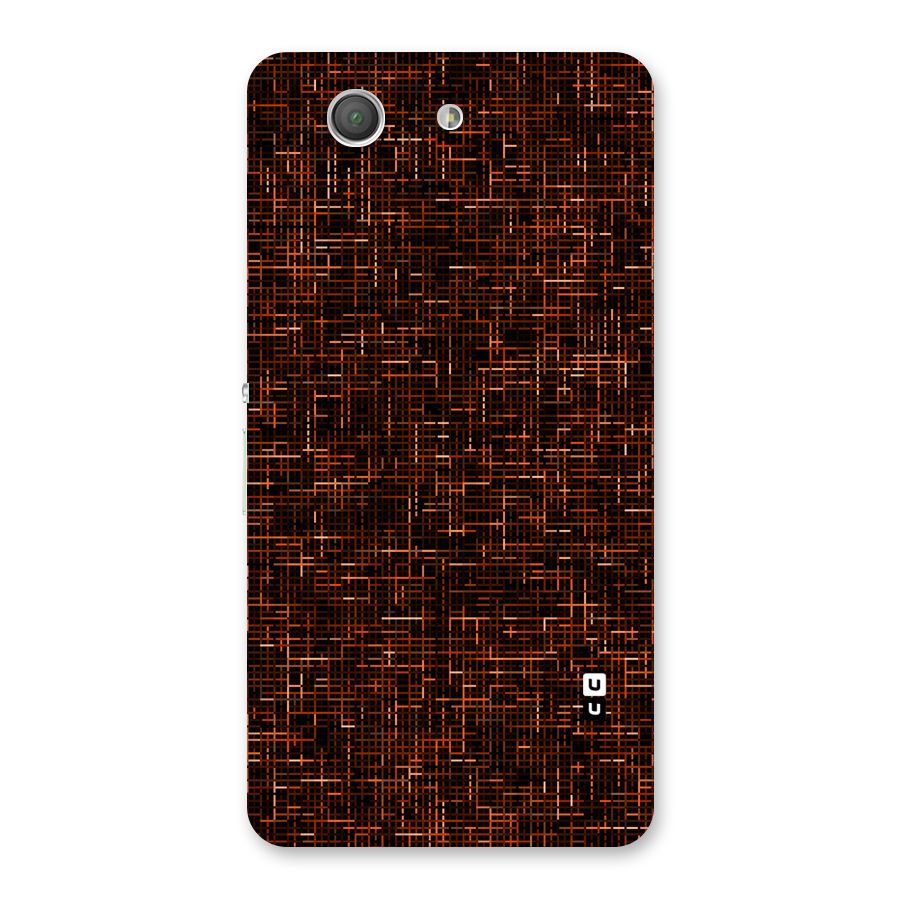 Criss Cross Brownred Pattern Back Case for Xperia Z3 Compact