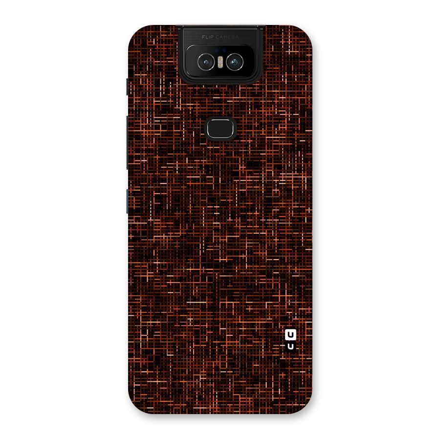 Criss Cross Brownred Pattern Back Case for Zenfone 6z
