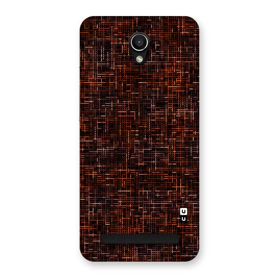Criss Cross Brownred Pattern Back Case for Zenfone Go