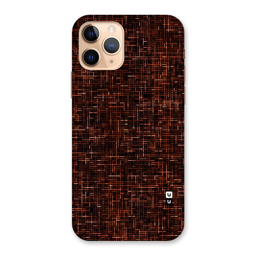 Criss Cross Brownred Pattern Back Case for iPhone 11 Pro