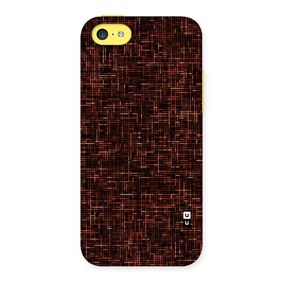 Criss Cross Brownred Pattern Back Case for iPhone 5C