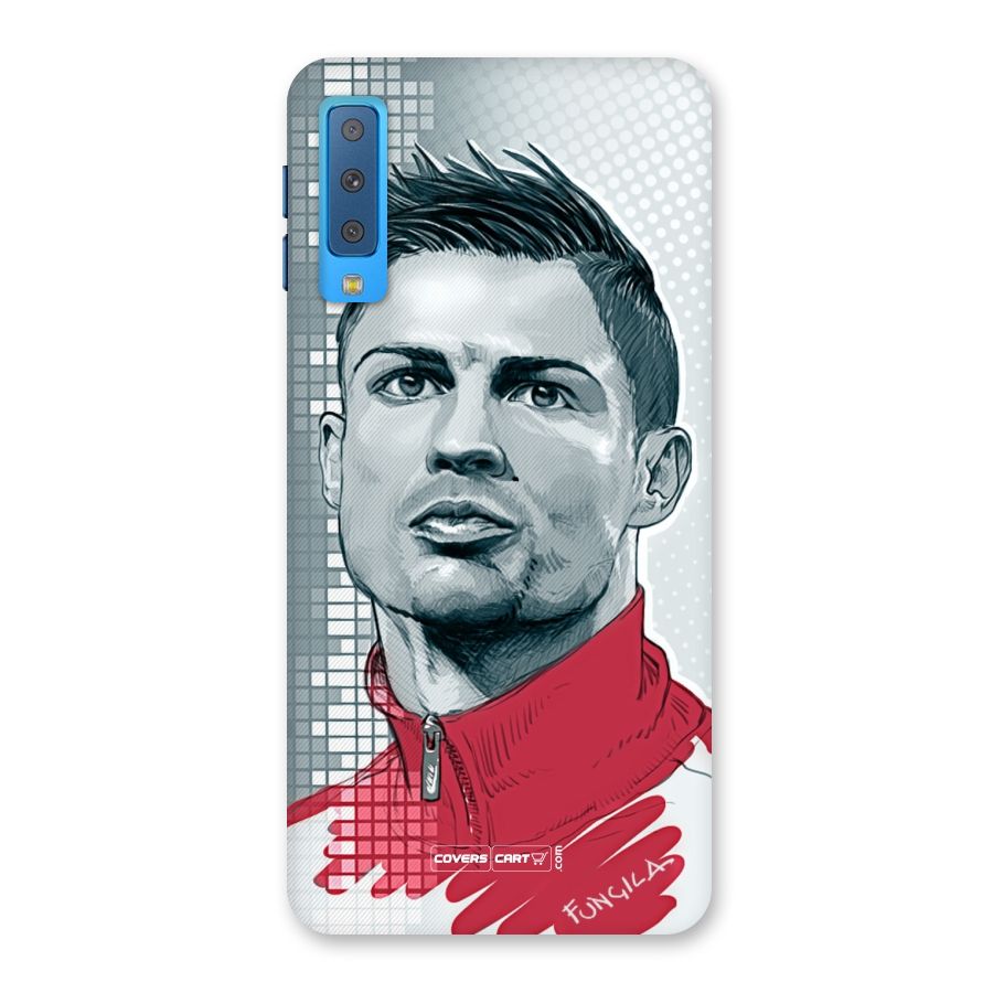 Cristiano Ronaldo Sketch Back Case for Galaxy A7 (2018)