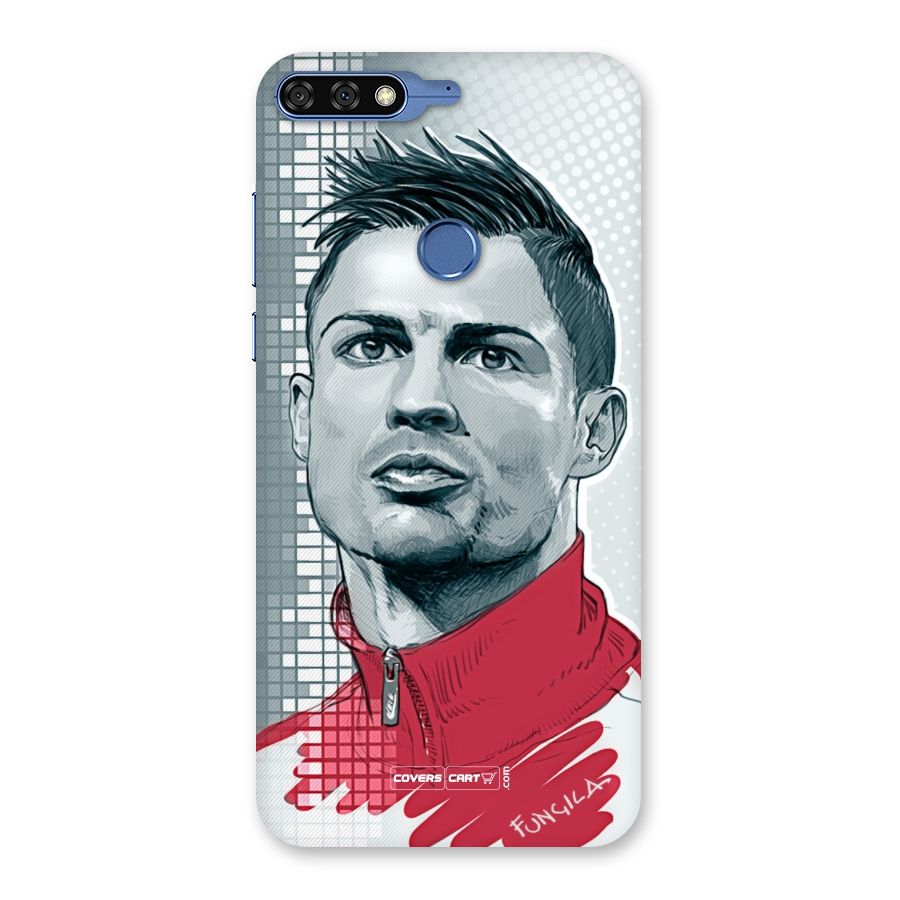 Cristiano Ronaldo Sketch Back Case for Honor 7C