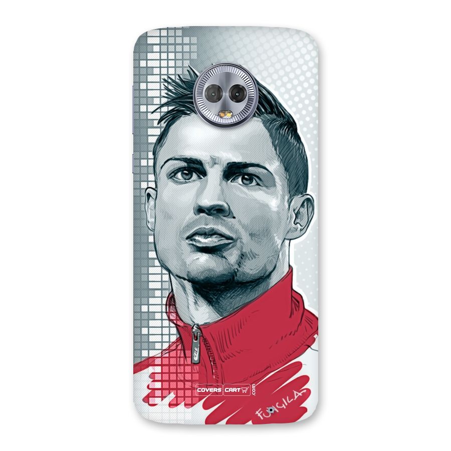 Cristiano Ronaldo Sketch Back Case for Moto G6 Plus