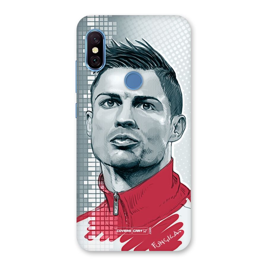 Cristiano Ronaldo Sketch Back Case for Redmi Note 6 Pro