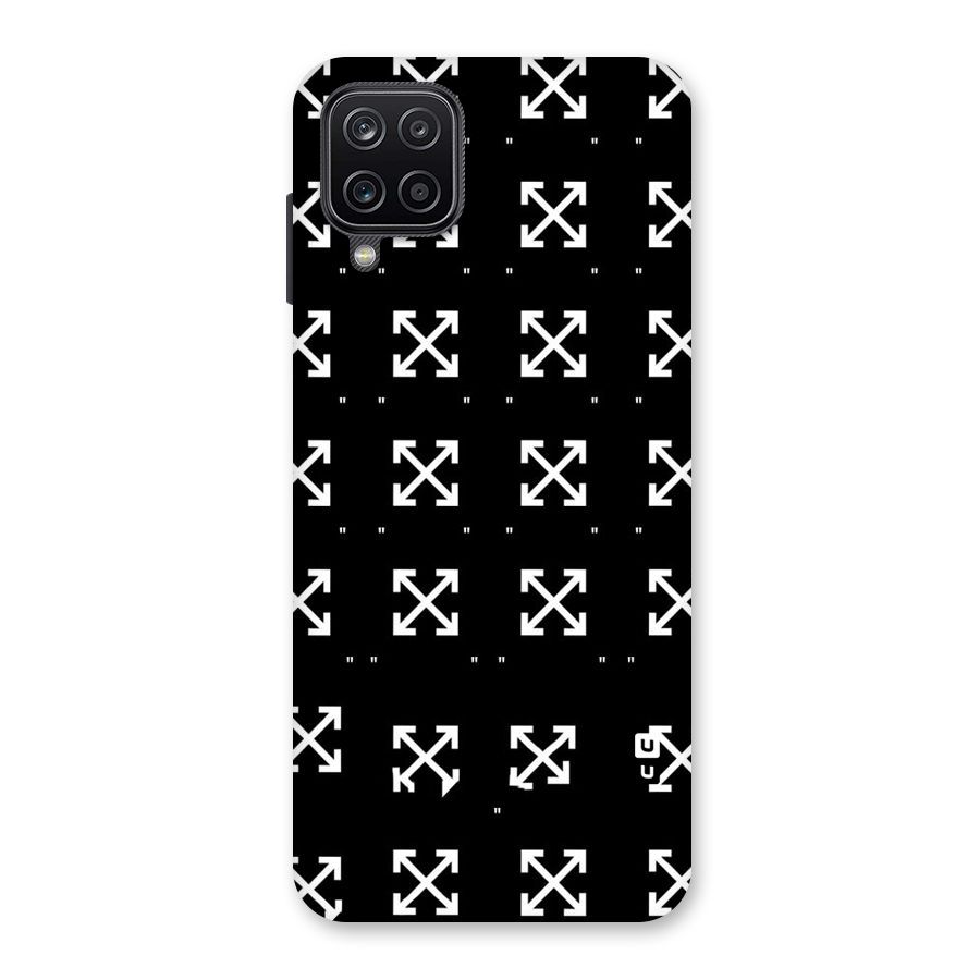 Cross Arrow Black Back Case for Galaxy A12