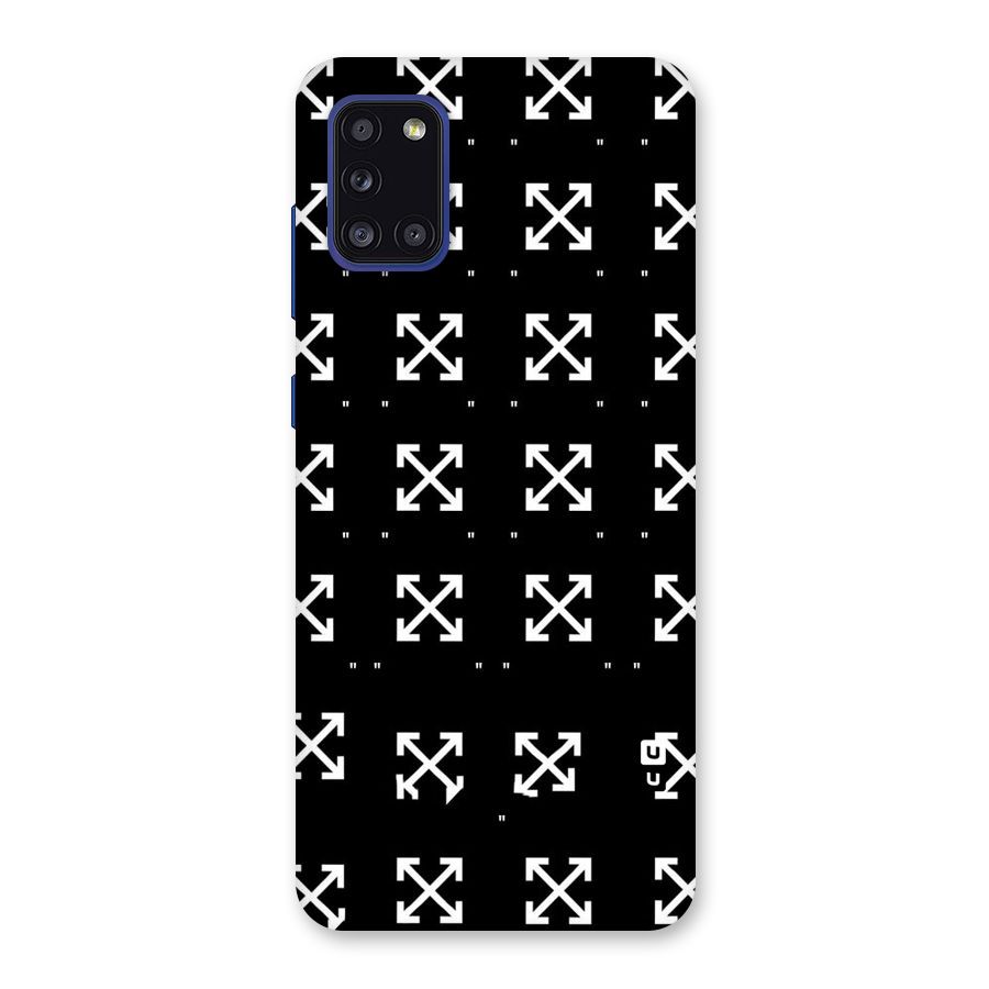 Cross Arrow Black Back Case for Galaxy A31