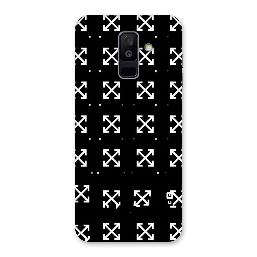 Cross Arrow Black Back Case for Galaxy A6 Plus