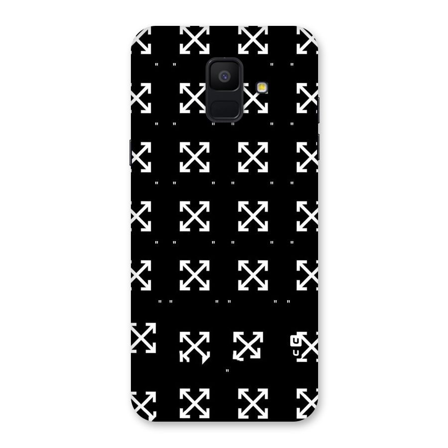 Cross Arrow Black Back Case for Galaxy A6 (2018)