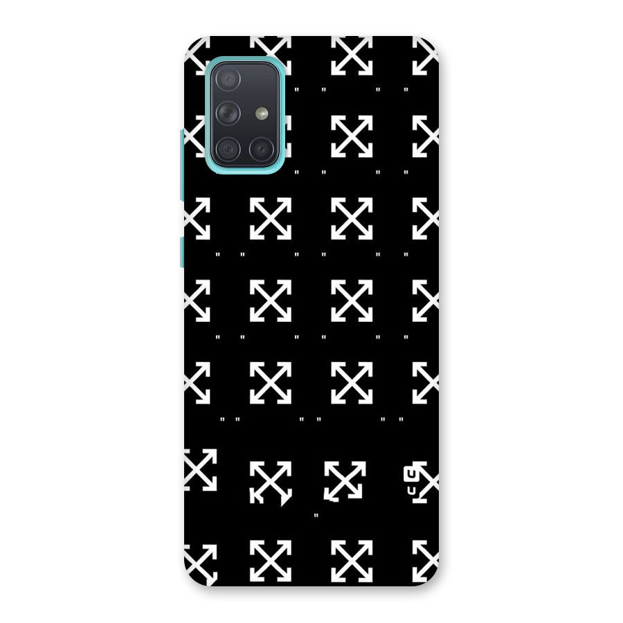 Cross Arrow Black Back Case for Galaxy A71