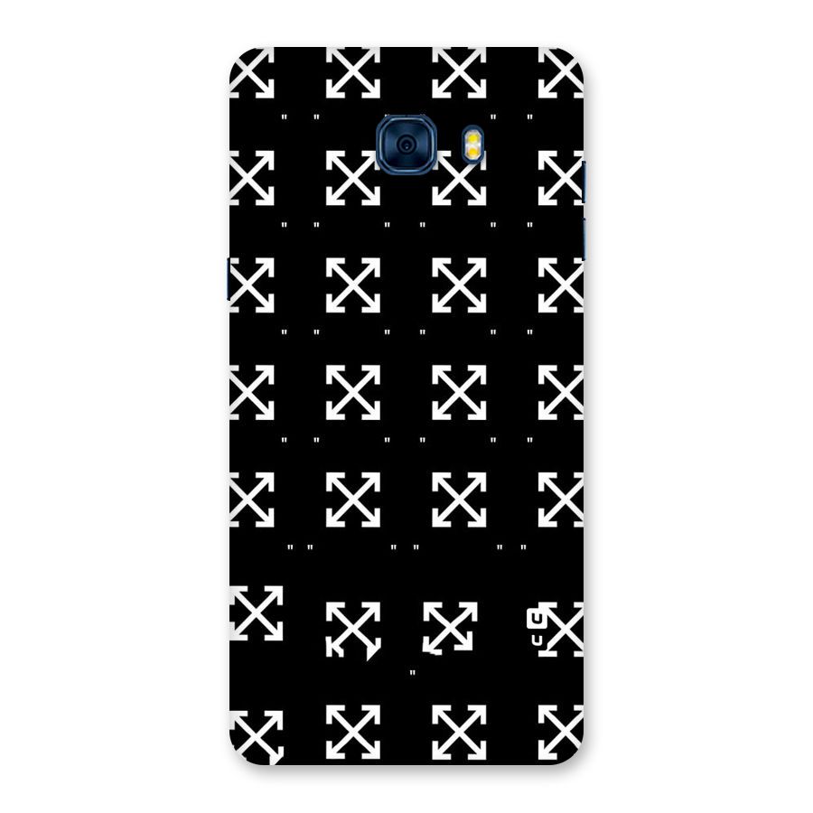 Cross Arrow Black Back Case for Galaxy C7 Pro