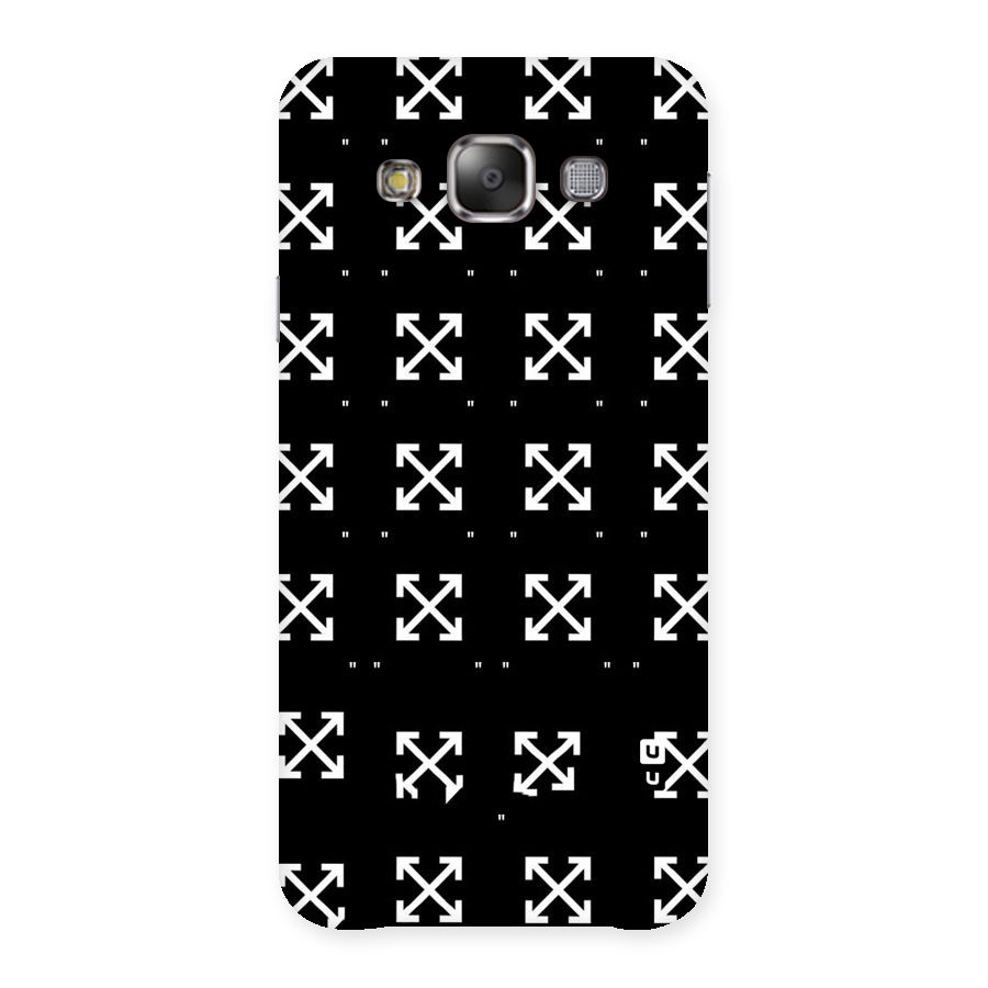 Cross Arrow Black Back Case for Galaxy E7