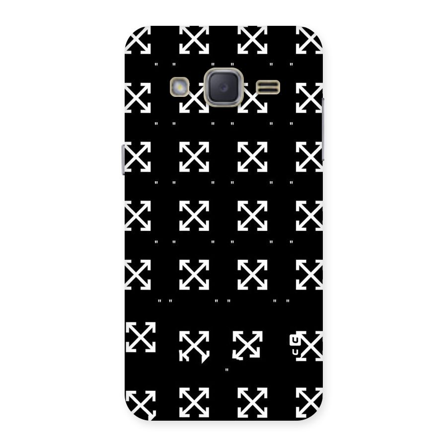 Cross Arrow Black Back Case for Galaxy J2