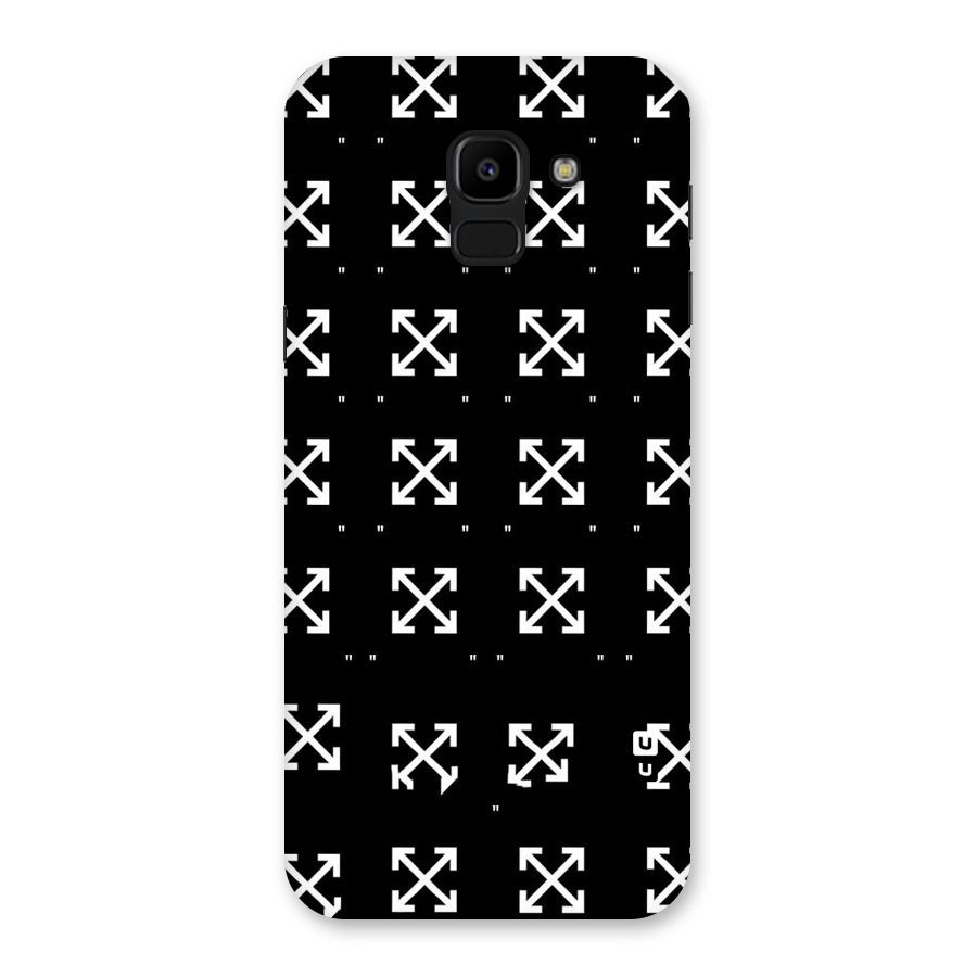 Cross Arrow Black Back Case for Galaxy J6