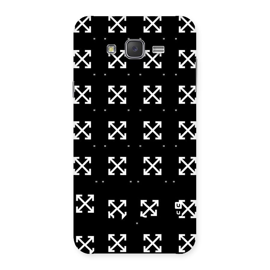 Cross Arrow Black Back Case for Galaxy J7