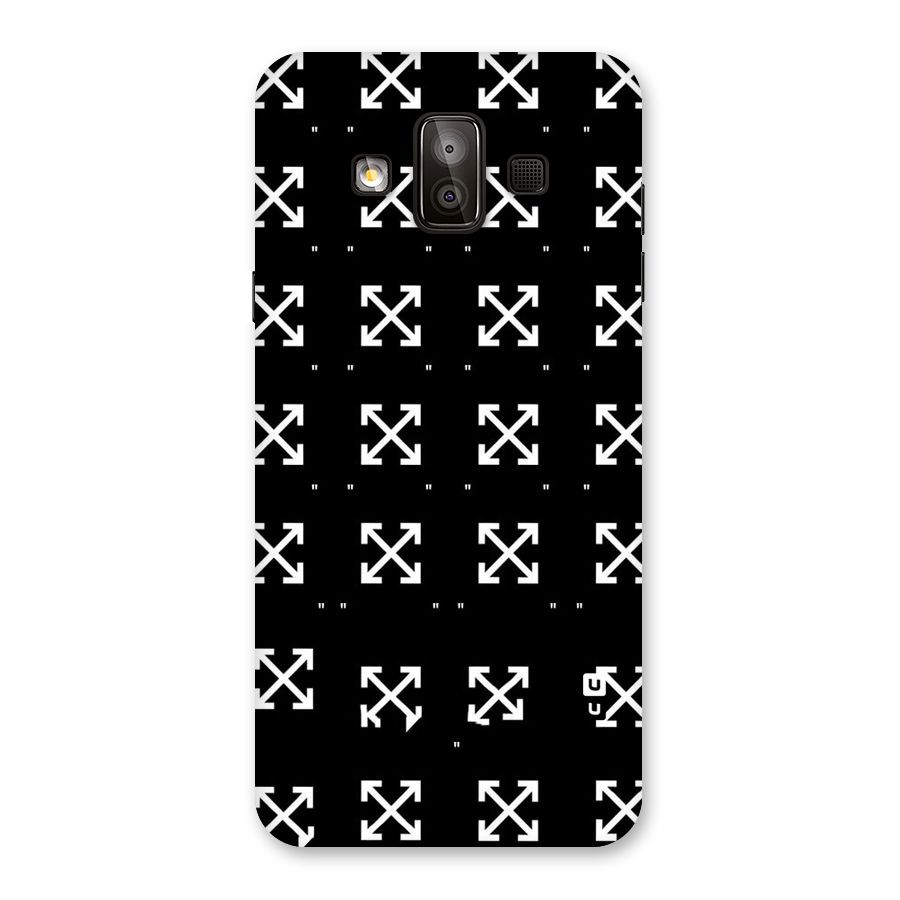 Cross Arrow Black Back Case for Galaxy J7 Duo