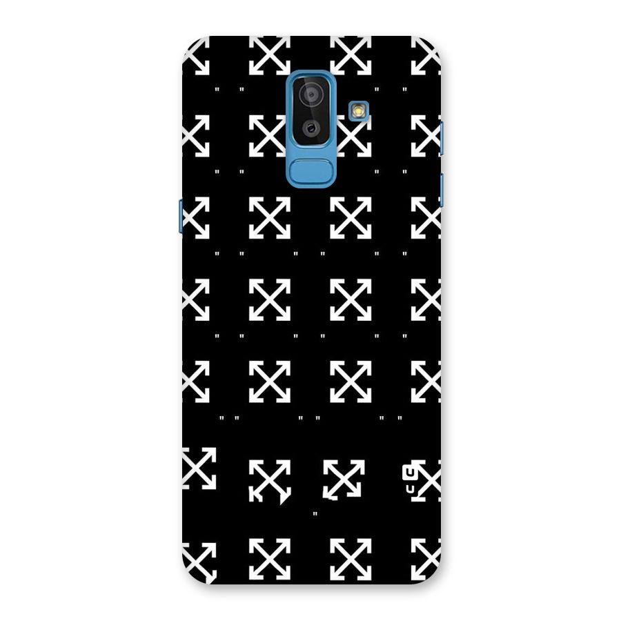 Cross Arrow Black Back Case for Galaxy J8