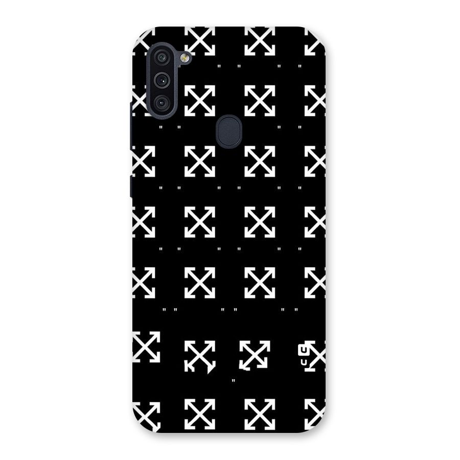 Cross Arrow Black Back Case for Galaxy M11