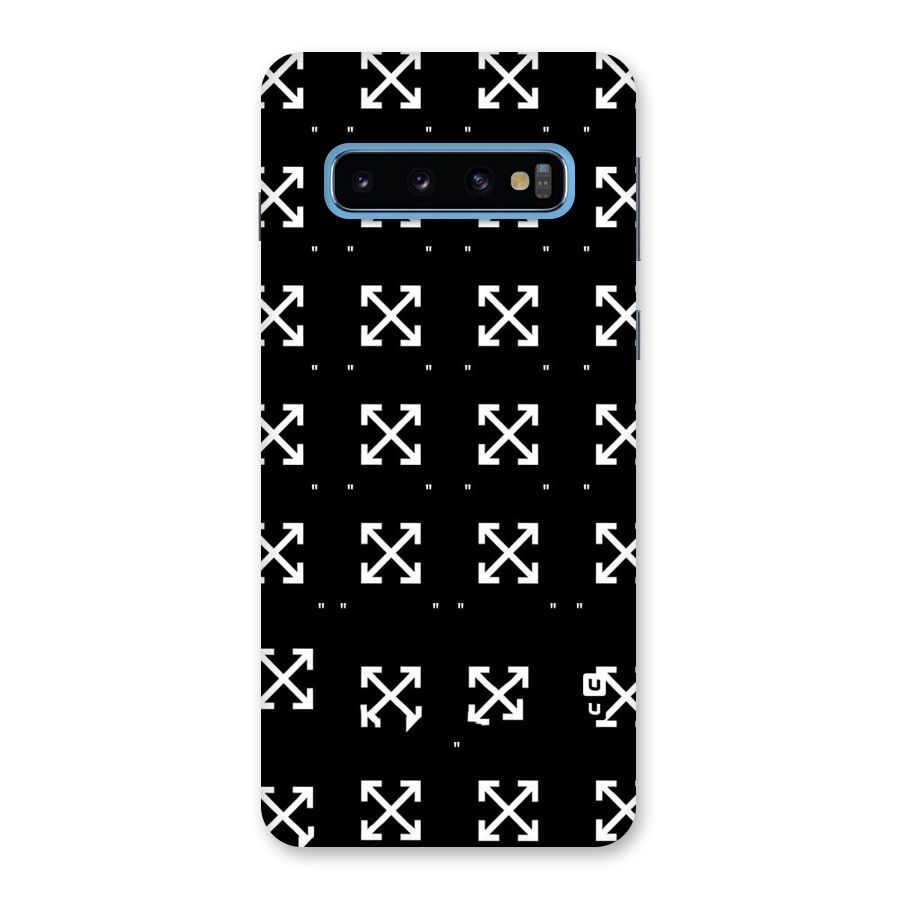 Cross Arrow Black Back Case for Galaxy S10