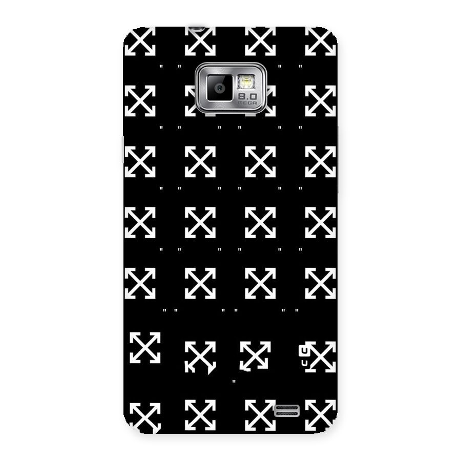 Cross Arrow Black Back Case for Galaxy S2